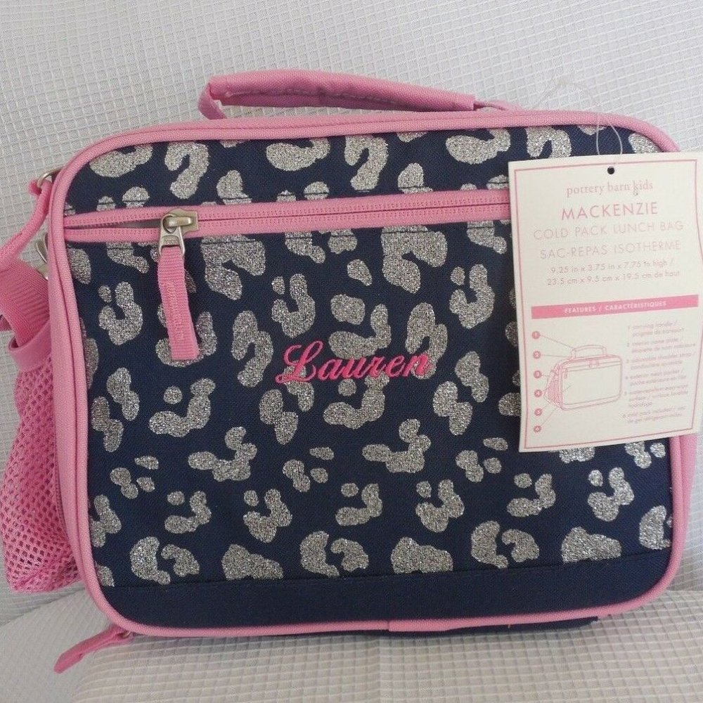 PBK Lunch Box Blue Cheetah Cold Pack "Lauren" NWT